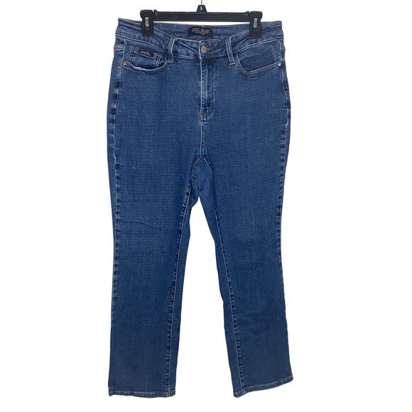 Judy Blue High Rise Straight Leg Dark Blue Jeans Classic Size 14W Plus Size - Picture 1 of 16